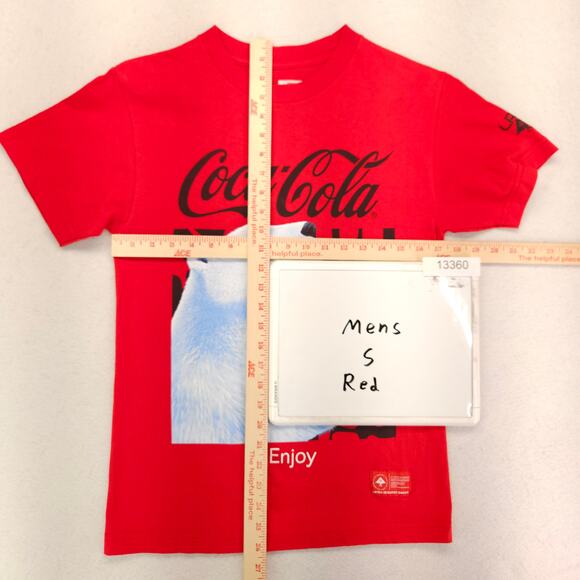 Coca Cola Short Sleeve Pullover Casual Graphic T-Shirt Mens Size Small S Red - Picture 6 of 10
